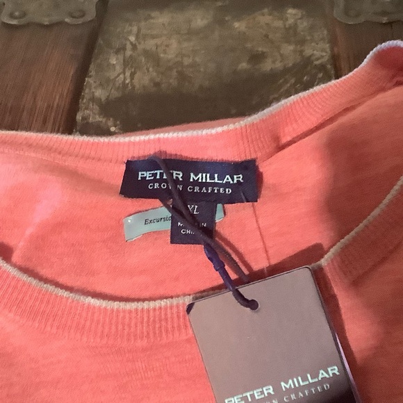 PETER MILLAR Excursionist Flex Sweater Scarlet Lily Merino Wool Men’s XL NWT - Picture 3 of 7